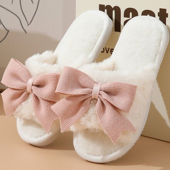 White Bowknot Slipper - Picture 1 of 2